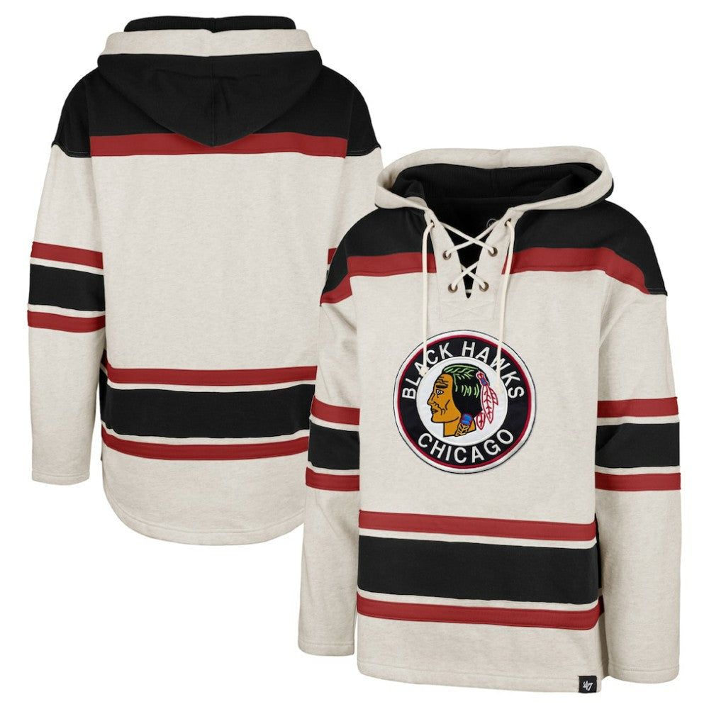Chicago Blackhawks '47 Rockaway Lace-Up Pullover Hoodie -  NHL Hoodies