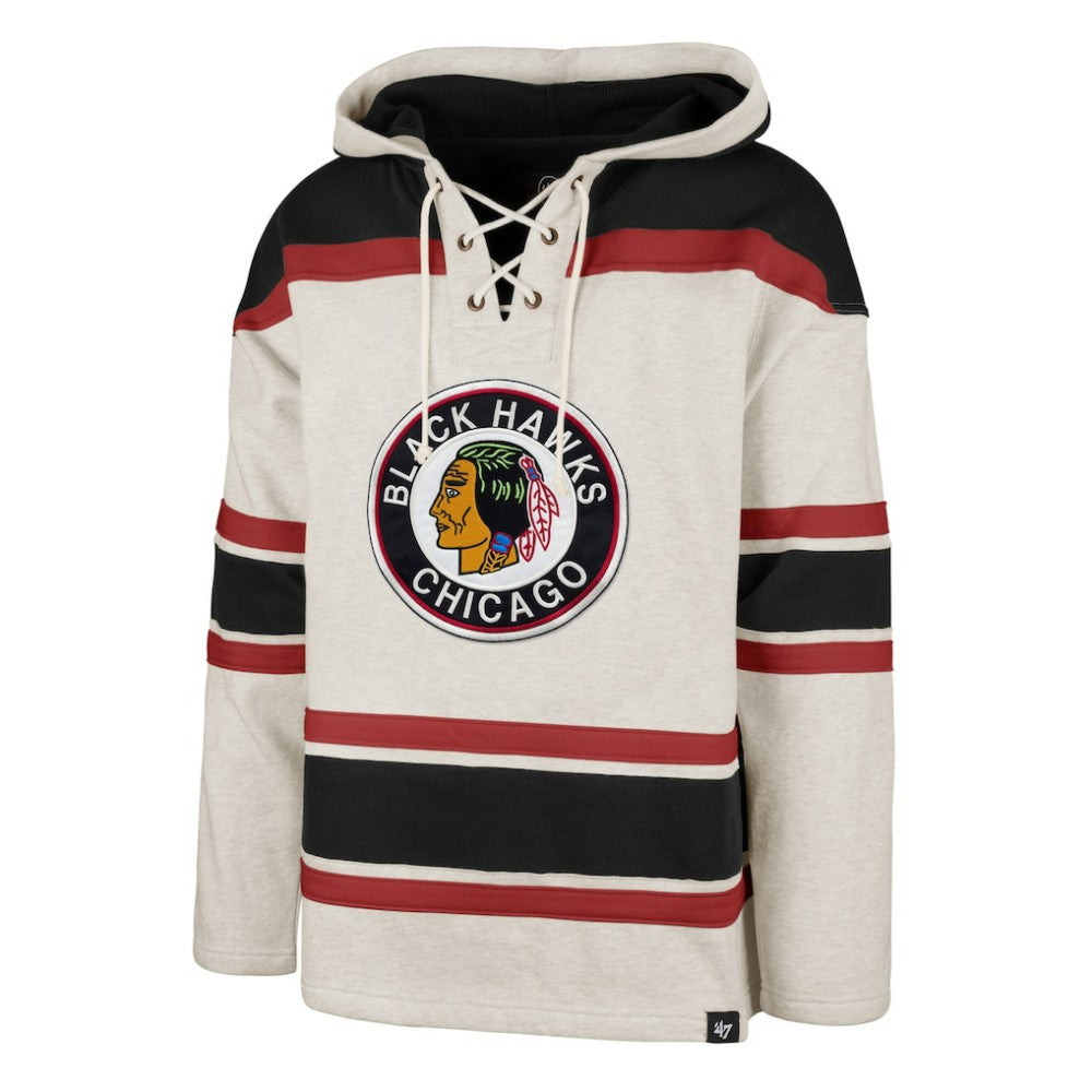 Chicago Blackhawks '47 Rockaway Lace-Up Pullover Hoodie -  NHL Hoodies