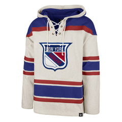 New York Rangers '47 Rockaway Lace-Up Pullover Hoodie -  NHL Hoodies