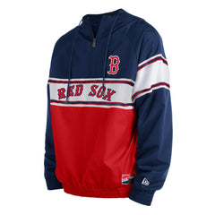 Boston Red Sox New Era Ripstop Raglan Quarter-Zip Hoodie - MLB Hoodies