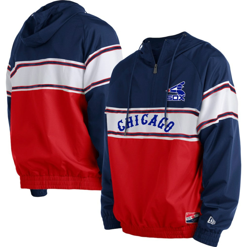 Chicago White Sox New Era Ripstop Raglan Quarter-Zip Hoodie - MLB Hoodies