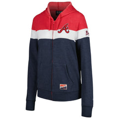 Atlanta Braves New Era Women's Colorblock Full-Zip Hoodie Jacket - MLB Jackets