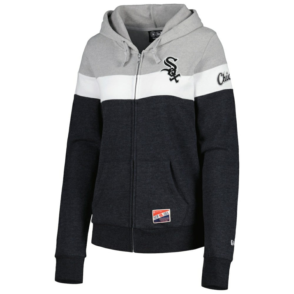 Chicago White Sox New Era Women's Colorblock Full-Zip Hoodie Jacket - MLB Jackets