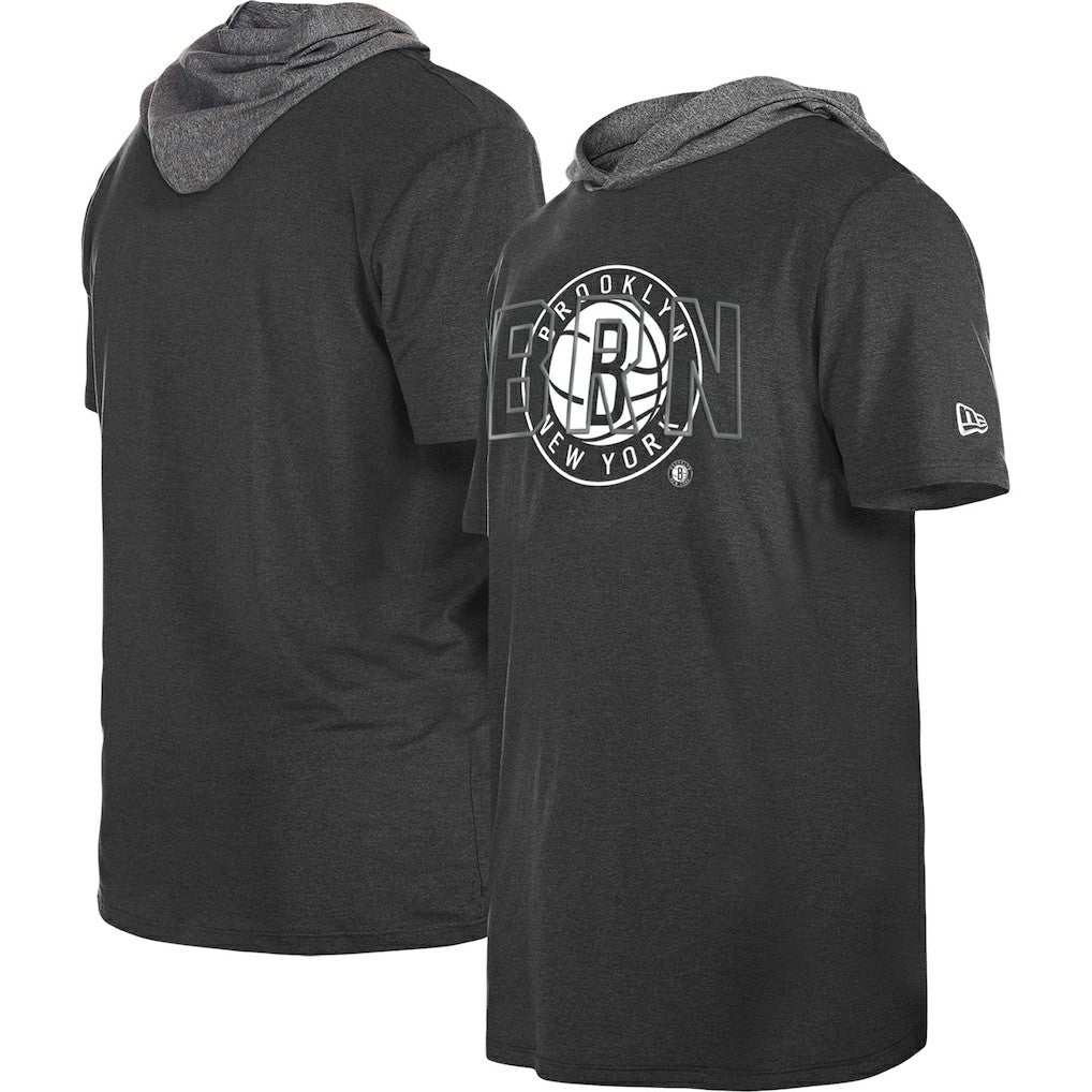 Black Brooklyn Nets Active Hoodie T-Shirt | NBA