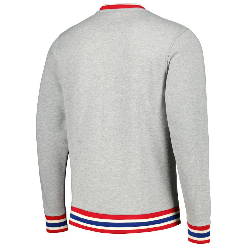 Heather Gray Philadelphia 76ers Unisex Vintage Throwback Crew Sweatshirt | NBA