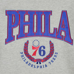 Heather Gray Philadelphia 76ers Unisex Vintage Throwback Crew Sweatshirt | NBA