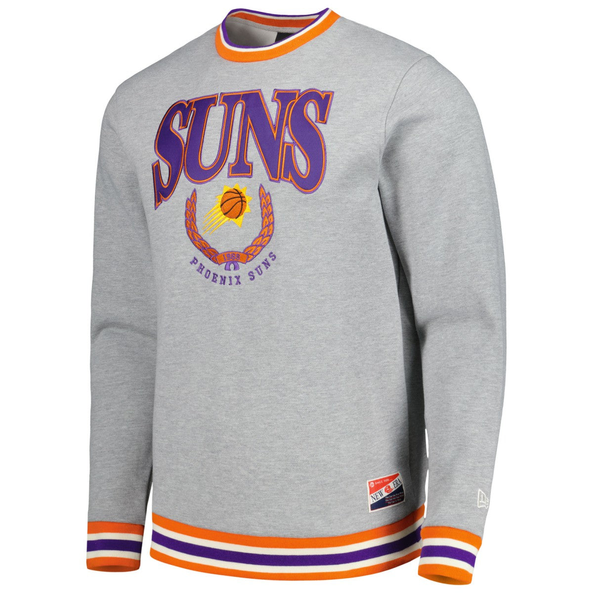 Heather Gray Phoenix Suns Unisex Vintage Throwback Crew Sweatshirt | NBA