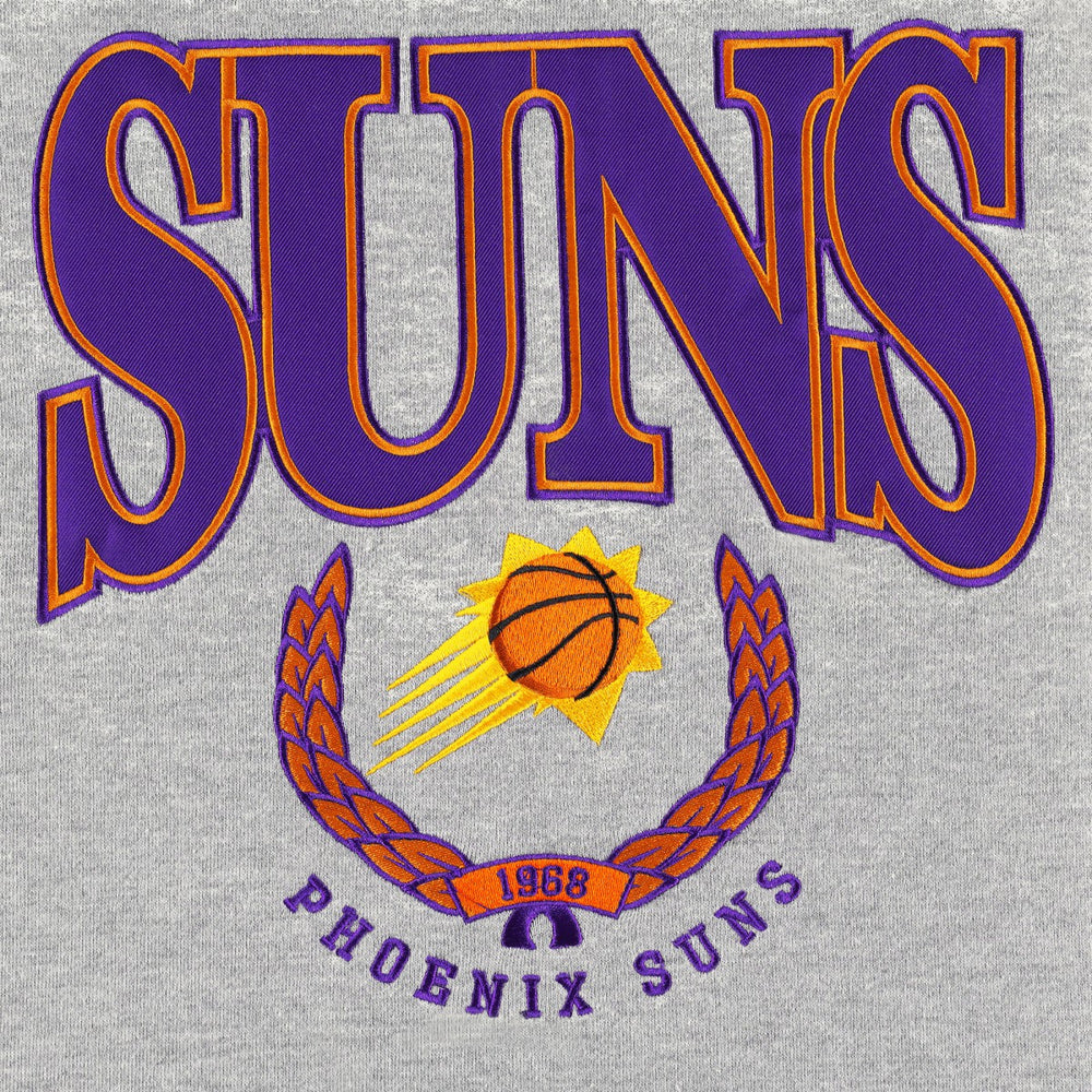 Heather Gray Phoenix Suns Unisex Vintage Throwback Crew Sweatshirt | NBA