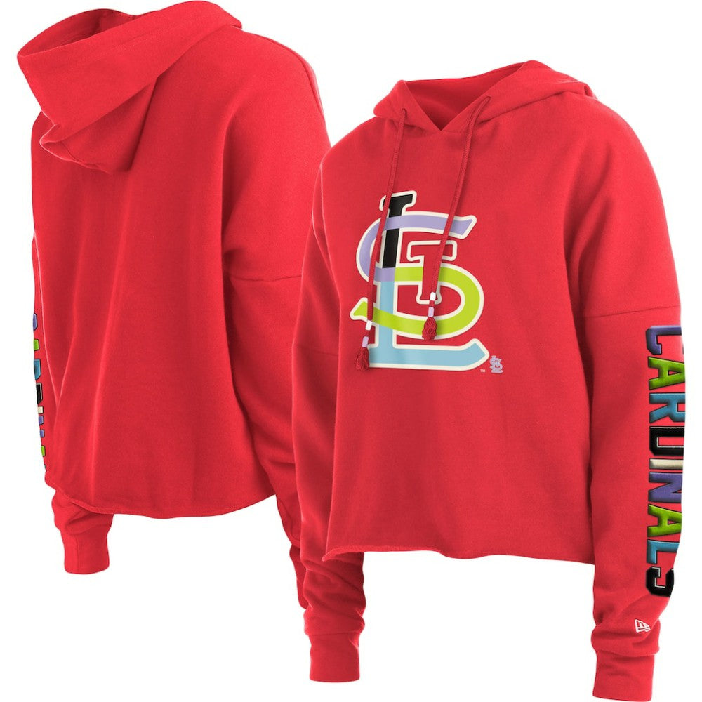 St. Louis Cardinals New Era Women's Fashion High Hip Pullover Hoodie - MLB Hoodies