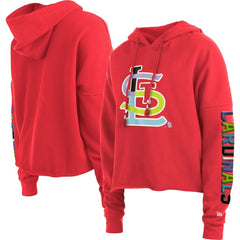 St. Louis Cardinals New Era Women's Fashion High Hip Pullover Hoodie - MLB Hoodies