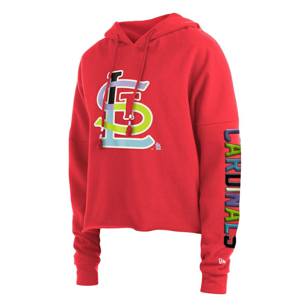St. Louis Cardinals New Era Women's Fashion High Hip Pullover Hoodie - MLB Hoodies