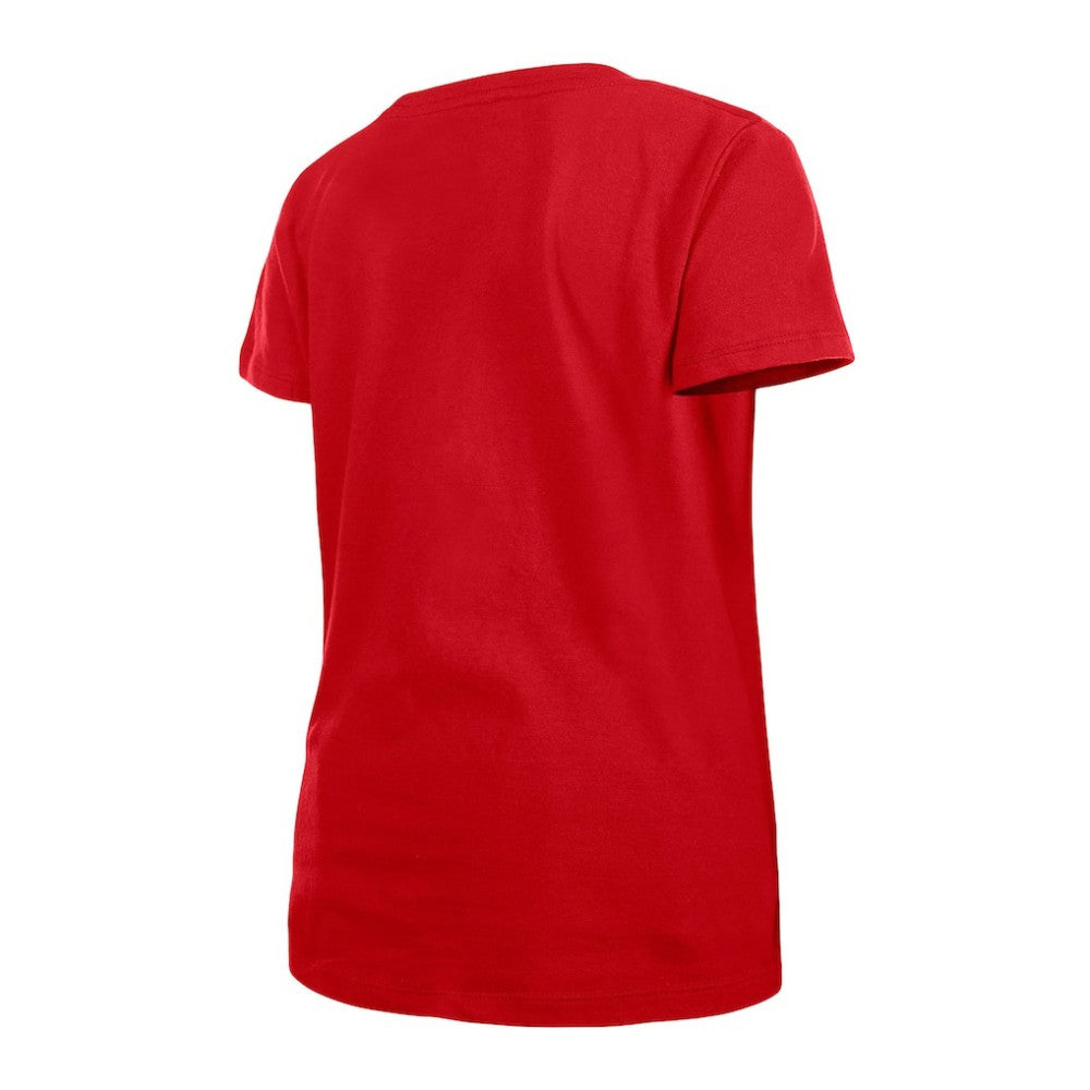 Washington Nationals New Era Girls Youth Flip Sequin Team V-Neck T-Shirt - MLB T-shirts