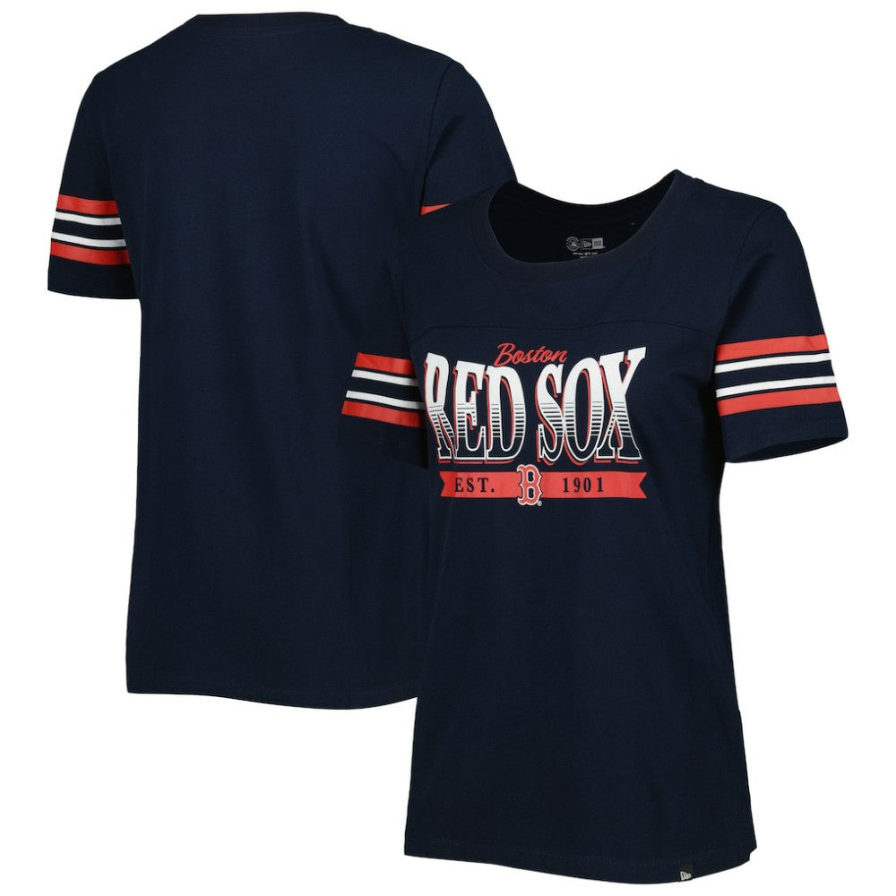 Boston Red Sox New Era Women's Team Stripe T-Shirt - MLB T-shirts