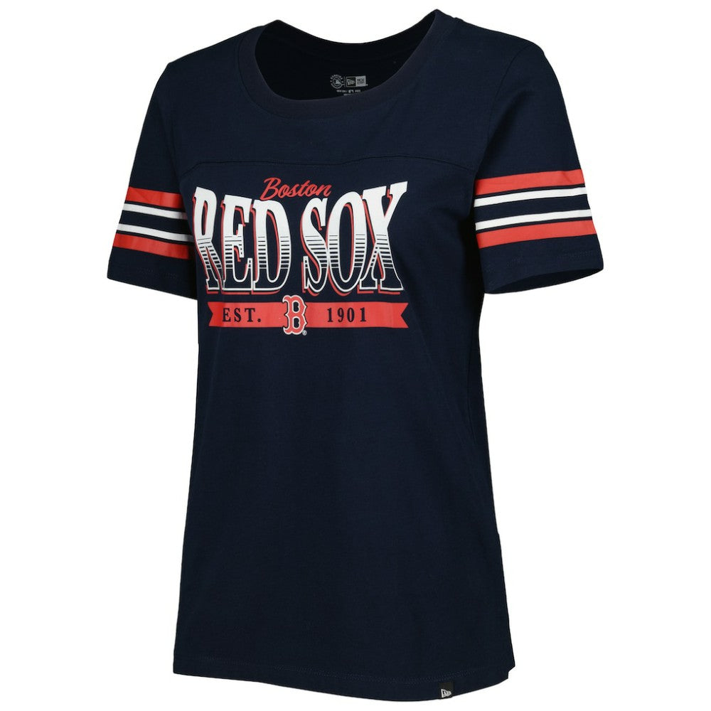 Boston Red Sox New Era Women's Team Stripe T-Shirt - MLB T-shirts