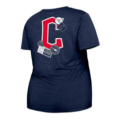 Cleveland Guardians New Era Women's Plus Size Two-Hit Front Knot T-Shirt - MLB T-shirts