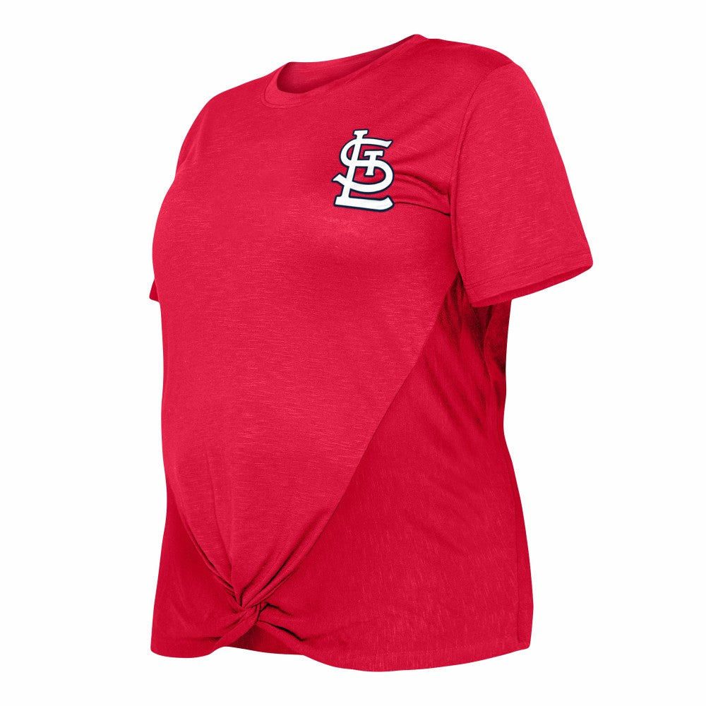 St. Louis Cardinals New Era Women's Plus Size Two-Hit Front Knot T-Shirt - MLB T-shirts