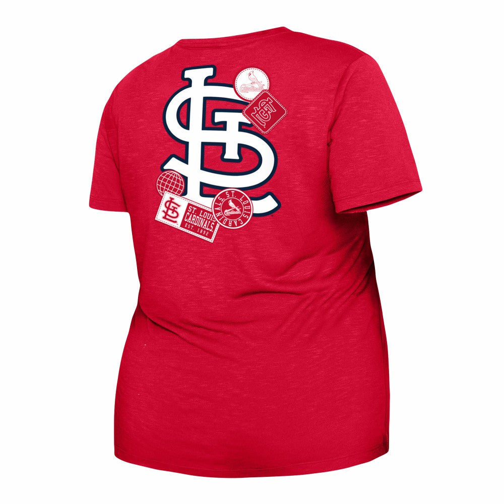 St. Louis Cardinals New Era Women's Plus Size Two-Hit Front Knot T-Shirt - MLB T-shirts