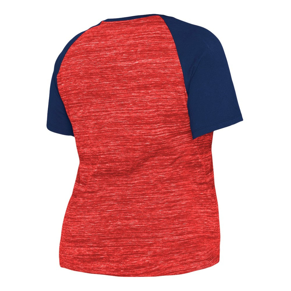 St. Louis Cardinals New Era Women's Plus Size Space Dye Raglan V-Neck T-Shirt - MLB T-shirts