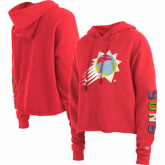 Red Phoenix Suns Women's Color Pack Cropped Top Pullover Hoodie | NBA