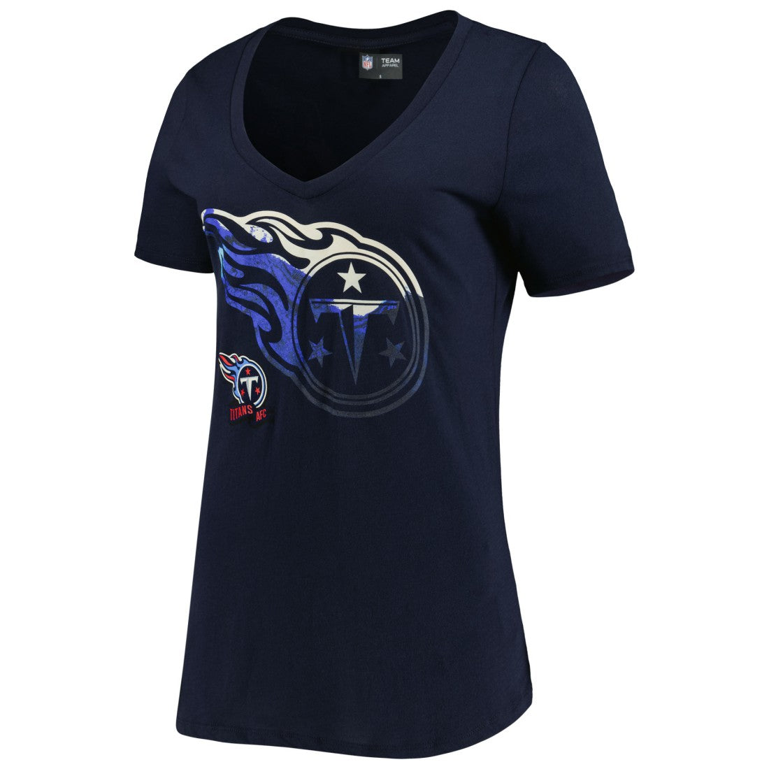 Tennessee Titans Women's Ink Dye Sideline V-Neck T-Shirt | NFL New