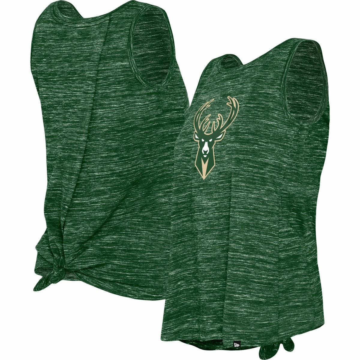Hunter Green Milwaukee Bucks Women's Space Dye Active Tank Top | NBA