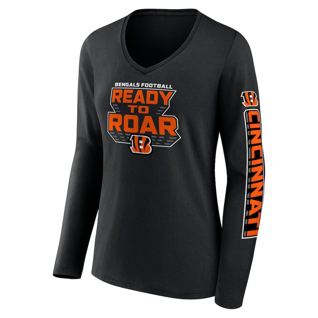 Cincinnati Bengals Women's Hometown Sweep Long Sleeve V-Neck T-Shirt | NFL Outlet