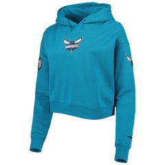 Teal Charlotte Hornets Pro Standard Women's Classic Fleece Cropped Pullover Hoodie | NBA