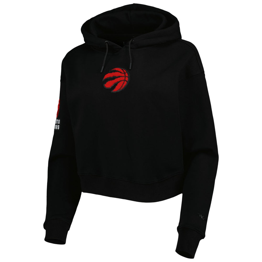 Black Toronto Raptors Pro Standard Women's Classic Fleece Cropped Pullover Hoodie | NBA