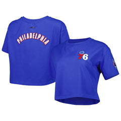 Royal Philadelphia 76ers Pro Standard Women's Classics Boxy T-Shirt | NBA