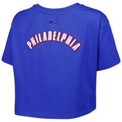 Royal Philadelphia 76ers Pro Standard Women's Classics Boxy T-Shirt | NBA