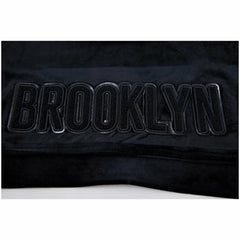 Brooklyn Nets Pro Standard Women's Triple Black Velour Full-Zip Hoodie outlet | NBA