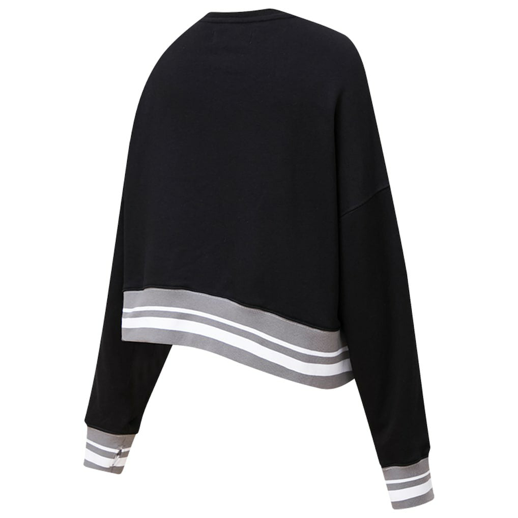 Black Brooklyn Nets Pro Standard Women's Mash Up Pullover Sweatshirt | NBA