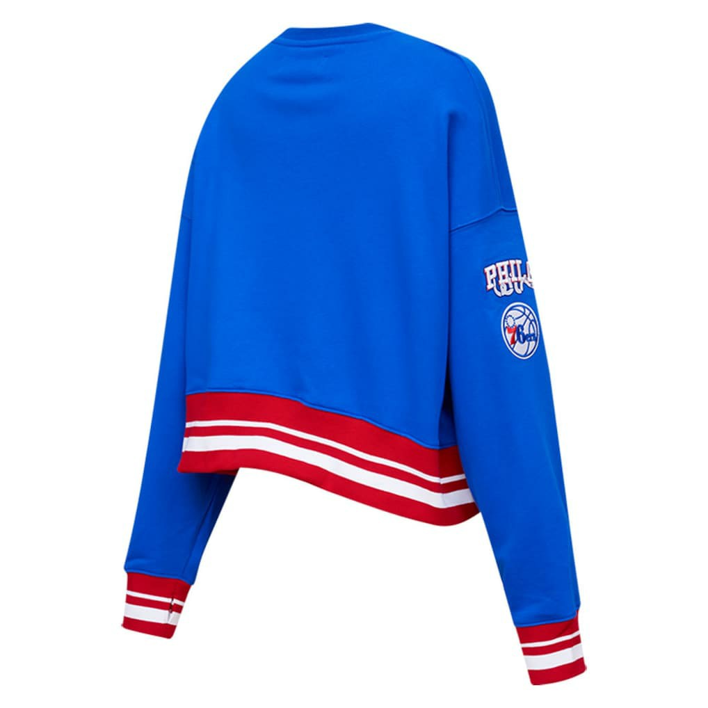 Royal Philadelphia 76ers Pro Standard Women's Mash Up Pullover Sweatshirt | NBA
