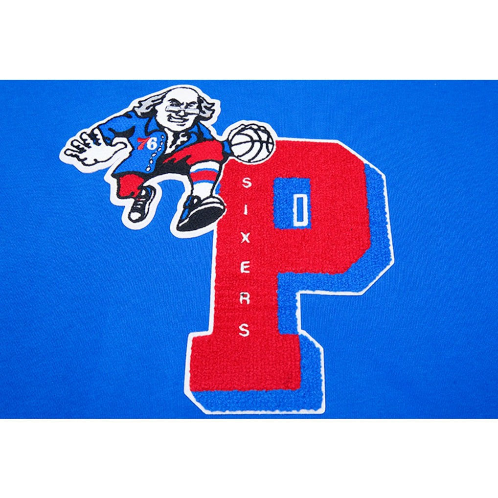 Royal Philadelphia 76ers Pro Standard Women's Mash Up Pullover Sweatshirt | NBA