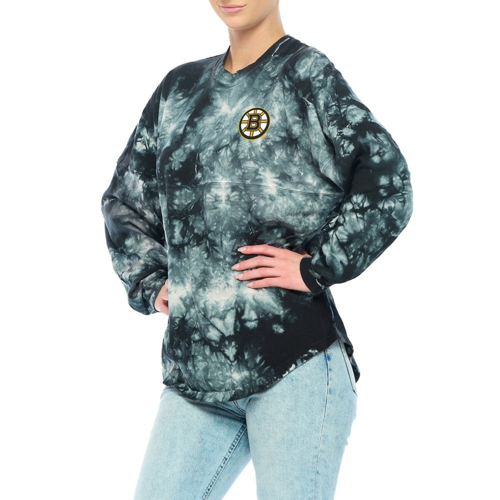 Boston Bruins Fanatics Women's Crystal-Dye Long Sleeve T-Shirt -  NHL T-shirts