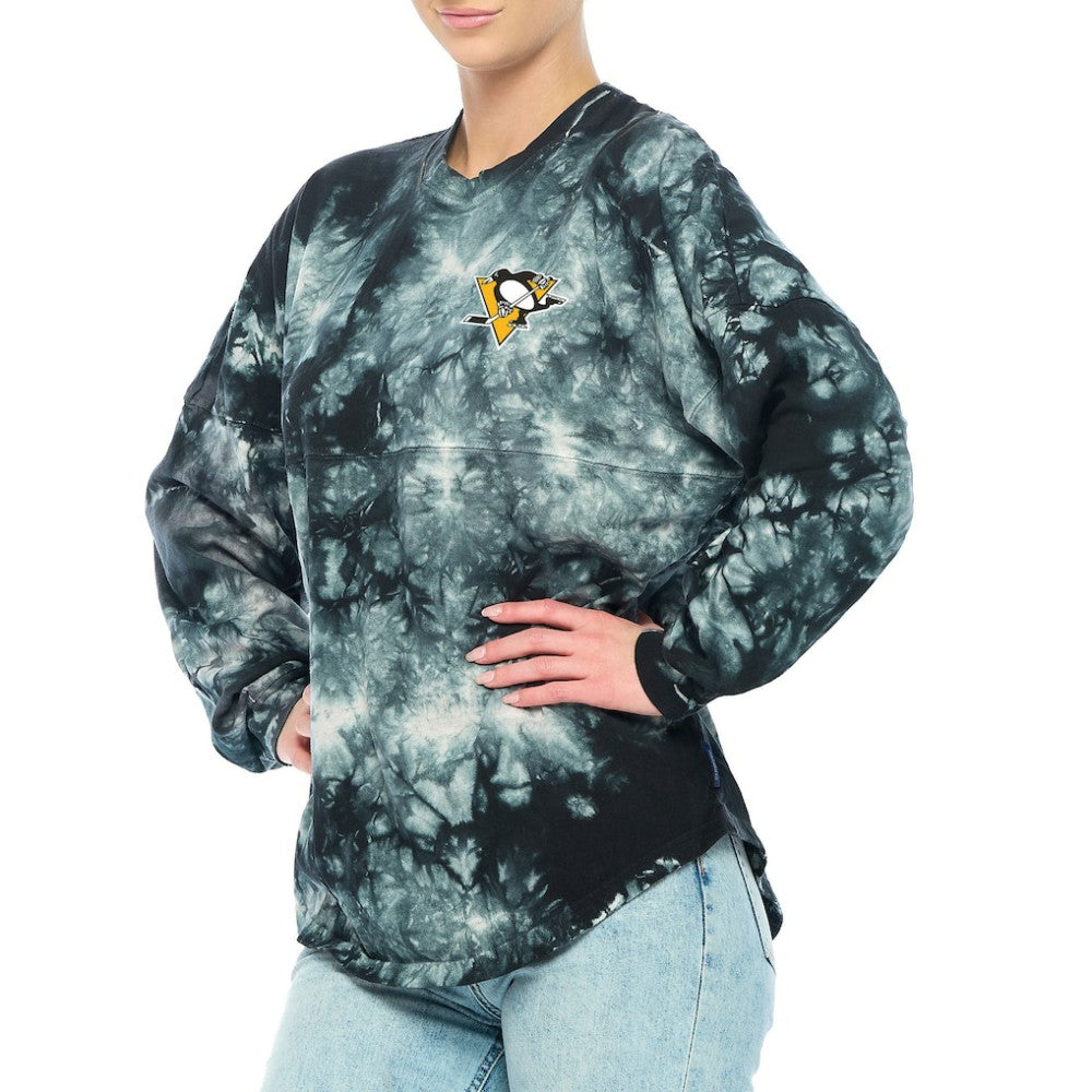 Pittsburgh Penguins Fanatics Women's Crystal-Dye Long Sleeve T-Shirt -  NHL T-shirts