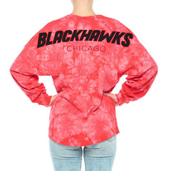 Chicago Blackhawks Fanatics Women's Crystal-Dye Long Sleeve T-Shirt -  NHL T-shirts