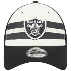 Las Vegas Raiders Team Stripe Trucker 9FORTY Snapback Hat | NFL Hot