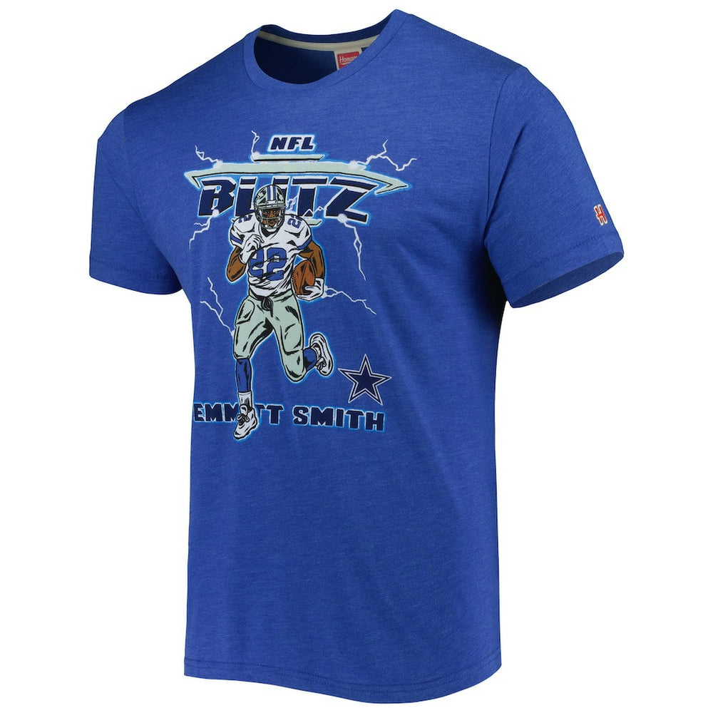 Dallas Cowboys Emmitt Smith  Homage Unisex NFL Blitz Retired Player Tri-Blend T-Shirt | NFL US