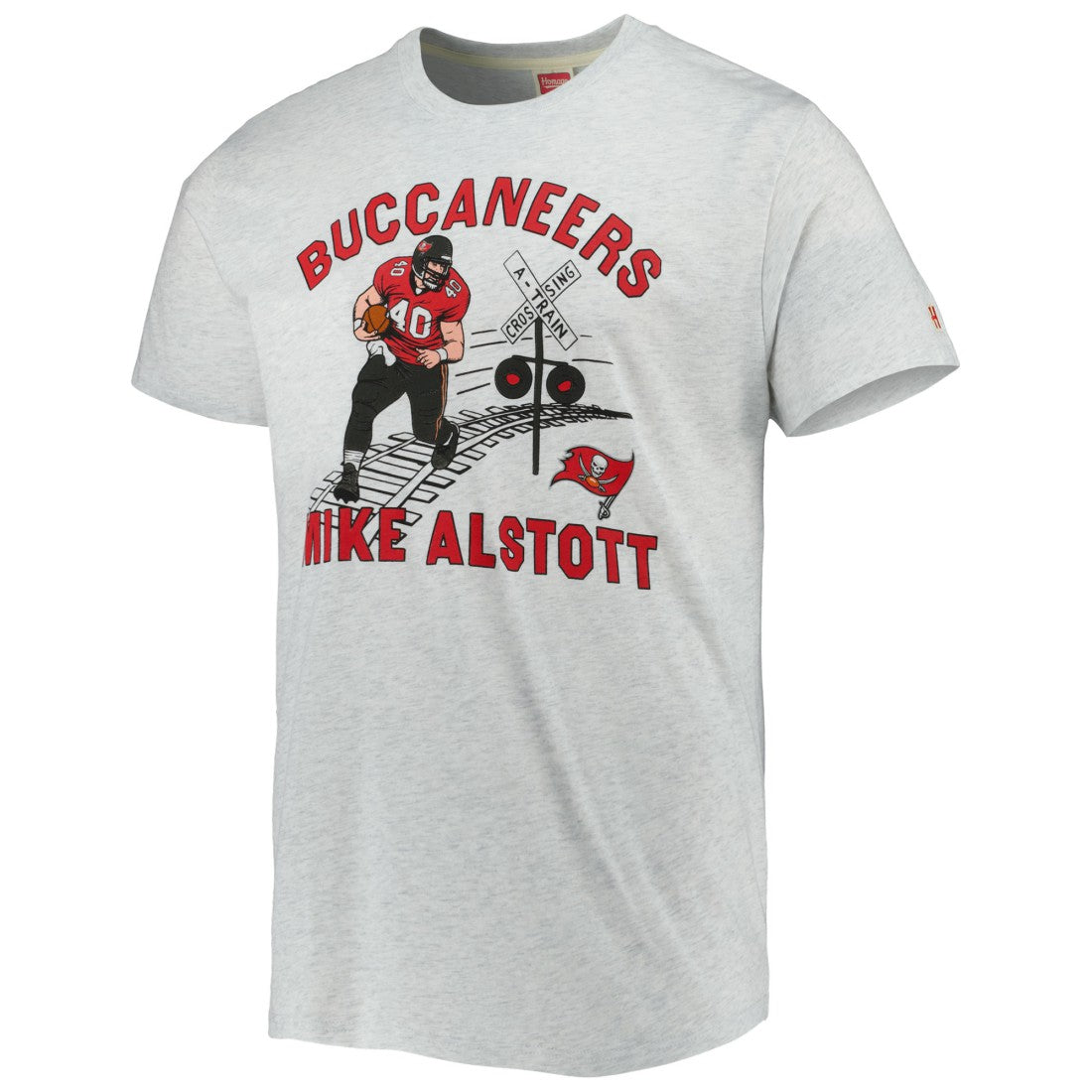 Tampa Bay Buccaneers Mike Alstott  Homage Unisex Caricature Retired Player Tri-Blend T-Shirt | NFL Discount