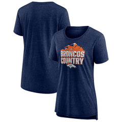 Denver Broncos Women's Hometown First Down Tri-Blend T-Shirt | NFL New