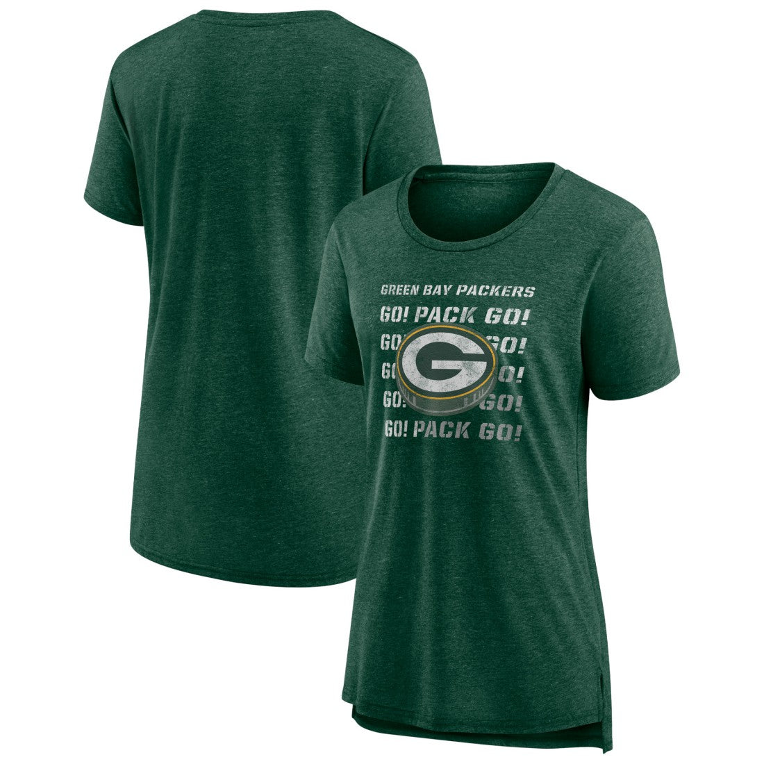 Green Bay Packers Women's Hometown First Down Tri-Blend T-Shirt | NFL Outlet