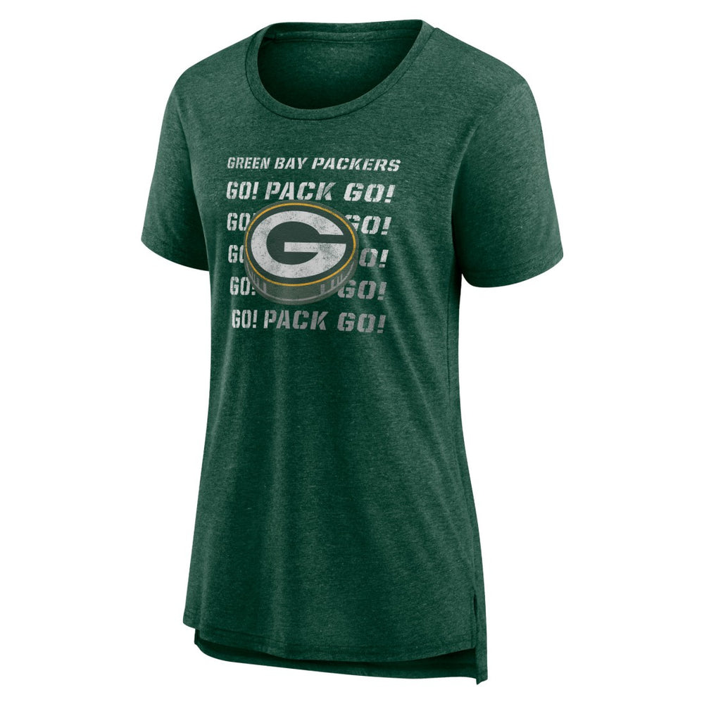 Green Bay Packers Women's Hometown First Down Tri-Blend T-Shirt | NFL Outlet