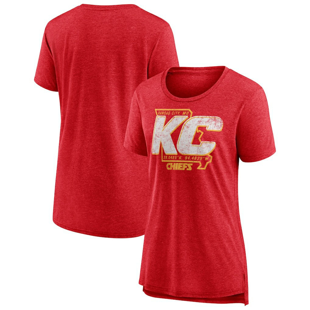 Kansas City Chiefs Women's Hometown First Down Tri-Blend T-Shirt | NFL Online