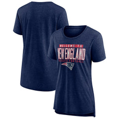 New England Patriots Women's Hometown First Down Tri-Blend T-Shirt | NFL Discount