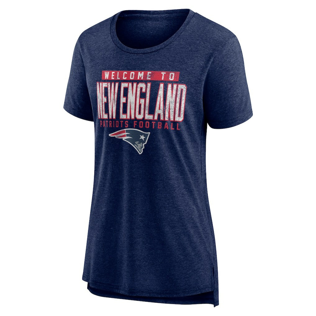 New England Patriots Women's Hometown First Down Tri-Blend T-Shirt | NFL Discount