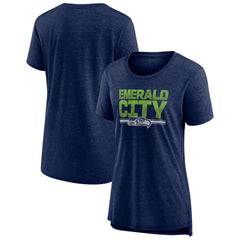 Seattle Seahawks Women's Hometown First Down Tri-Blend T-Shirt | NFL US