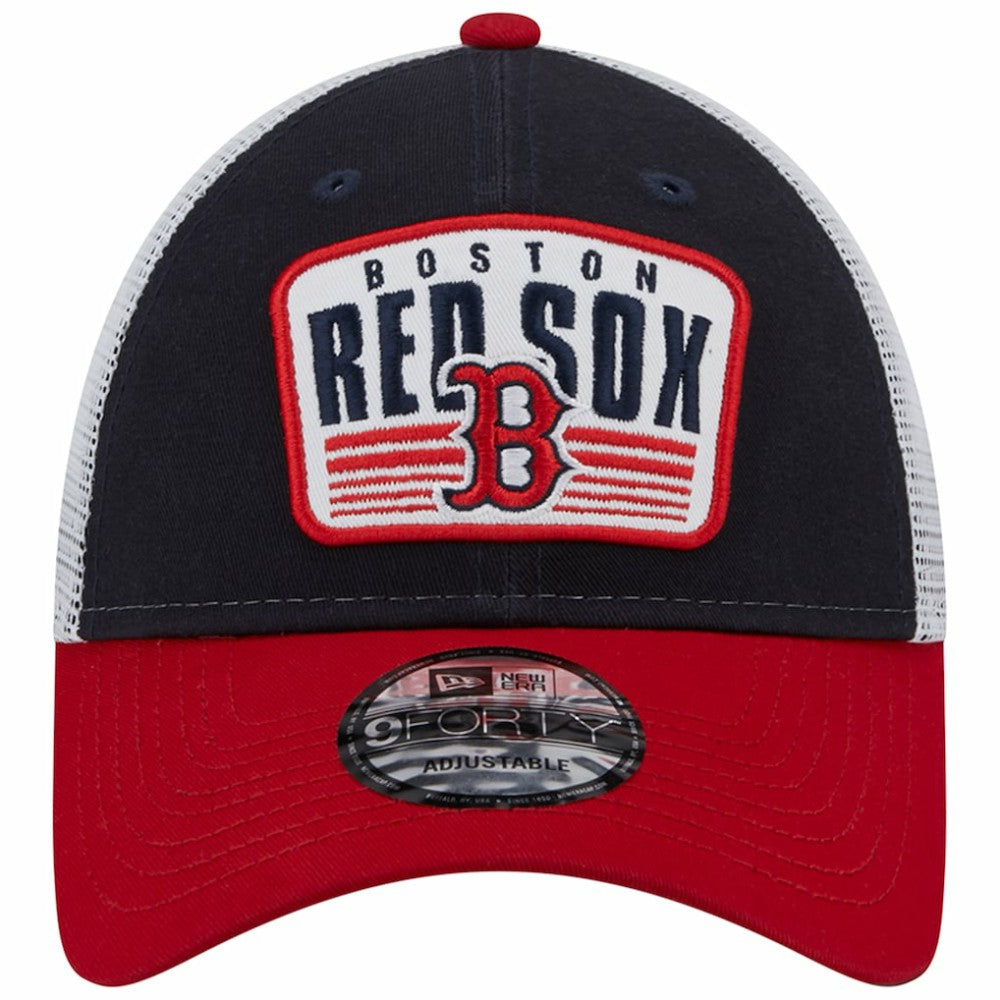 Boston Red Sox New Era Two-Tone Patch 9FORTY Snapback Hat - MLB Hats