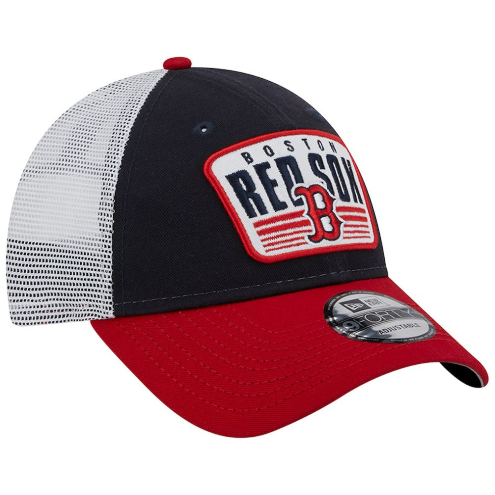 Boston Red Sox New Era Two-Tone Patch 9FORTY Snapback Hat - MLB Hats