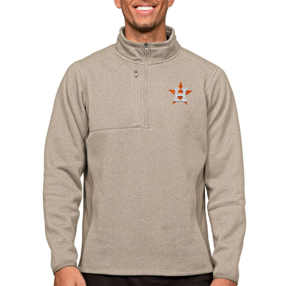 Houston Astros Antigua Course Quarter-Zip Pullover Top - MLB Pullover